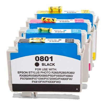 Комплект чернил Epson T0808 4-цвета, аналог