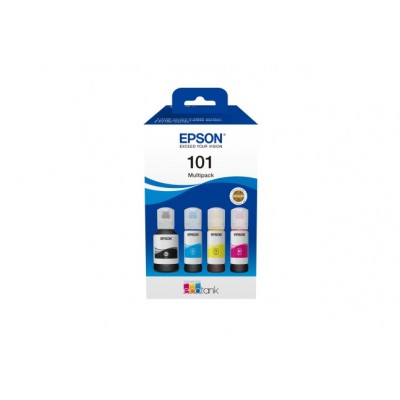 Epson 101 EcoTank (C13T03V64A) Ink Cartridge, Black, Cyan, Magen
