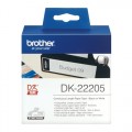 Brother DK-22205 (DK22205) Continuous Paper Label Roll, Black on