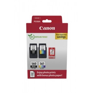 Canon CRG PG-560/CL-561 + Photo Paper Value Pack (3713C008) Ink 