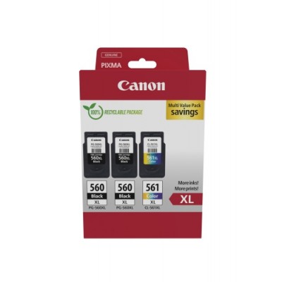Canon PG-560XL/CL-561XL (3712C009) Ink Cartridge Multipack, BK/C