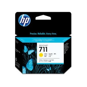 HP 711 3-pack (CZ136A) Ink Cartridge, Yellow (SPEC)