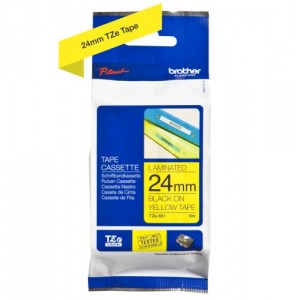 Brother TZe-651 (TZE651) Laminated Labelling Tape Cassette, Blac
