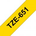Brother TZe-651 (TZE651) Laminated Labelling Tape Cassette, Blac