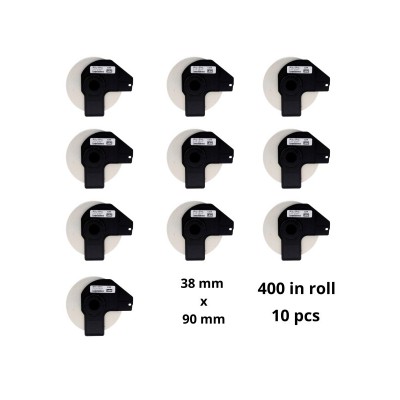 Brother DK-11208 DK11208 38mm x 90mm термоэтикетки, производитель Dore, 10 tk