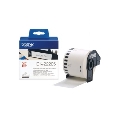 Brother DK-22205 DK22205 62mm x 30480mm termopaberist etiketid
