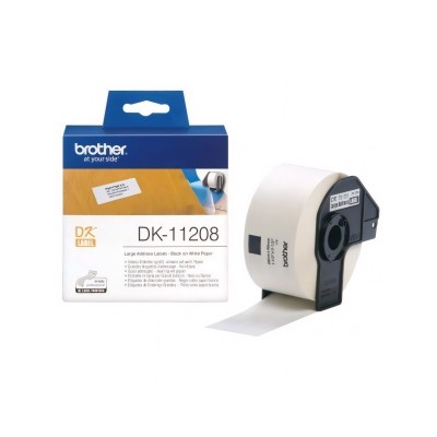 Brother DK-11208 DK11208 38mm x 90mm termopaberist etiketid