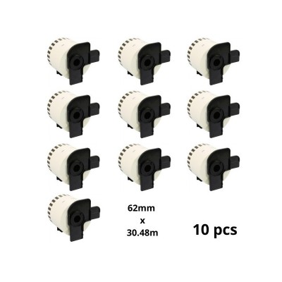 Brother DK-44605 DK44605 62mm x 30480mm termopaberist etiketid, tootja Dore, 10 tk