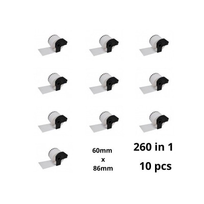Brother DK-11234 DK11234 60mm x 86mm термоэтикетки, производитель Dore, 10 tk
