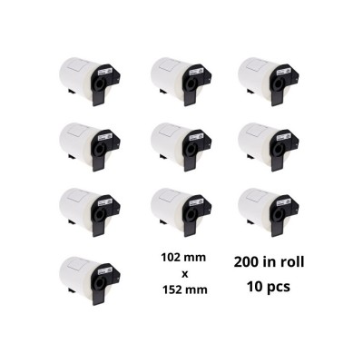 Brother DK-11241 DK11241 102mm x 152mm termopaberist etiketid, tootja Dore, 10 tk