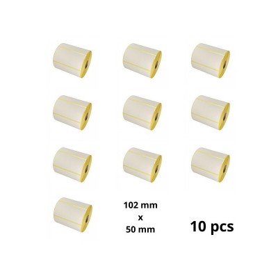 Zebra 87000 102mm x 50mm termopaberist etiketid 25 mm südamikuga, tootja Dore, 10 tk