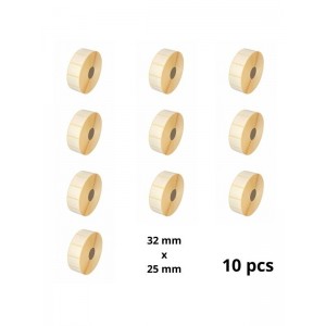 Zebra 800261-105 32mm x 25mm termopaberist etiketid 25 mm südamikuga, tootja Dore, 10 tk
