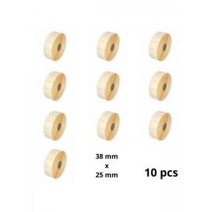 Zebra 880595-025DU 38mm x 25mm термоэтикетки 25 mm südamikuga, производитель Dore, 10 tk