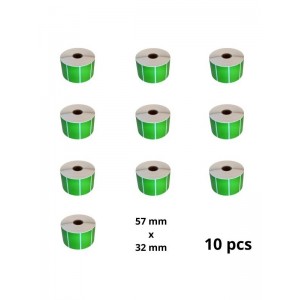 Zebra 800262-125 57mm x 32mm termopaberist etiketid 25 mm südamikuga, tootja Dore, 10 tk