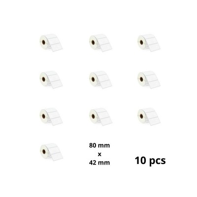 Zebra 80mm x 42mm термоэтикетки 25 mm südamikuga, производитель Dore, 10 tk