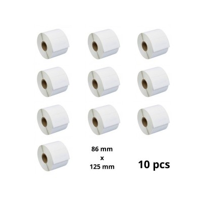 Zebra 3006084 86mm x 125mm termopaberist etiketid 76 mm südamikuga, tootja Dore,10 tk