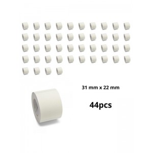 Zebra 3007208-T 31mm x 22mm termopaberist etiketid 25 mm südamikuga, tootja Dore, 44 tk