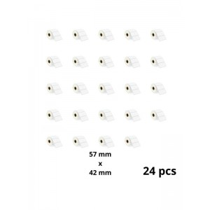 Zebra 67mm x 42mm termopaberist etiketid 25 mm südamikuga, tootja Dore, 24 tk