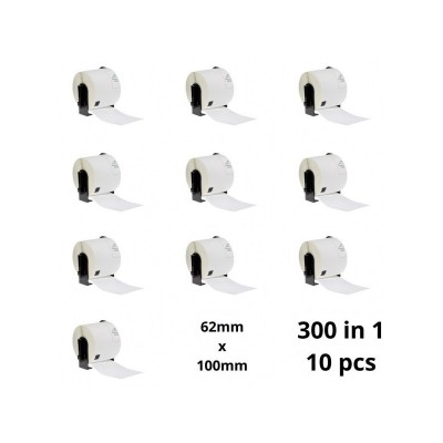 Brother DK-11202 DK11202 62mm x 100mm termopaberist etiketid, tootja Dore, 10 tk