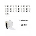 Brother DK-11202 DK11202 62mm x 100mm термоэтикетки, производитель Dore, 32 tk