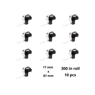 Brother DK-11203 DK11203 17mm x 87mm termopaberist etiketid, tootja Dore, 10 tk