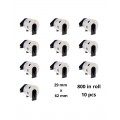 Brother DK-11209 DK11209 29mm x 62mm termopaberist etiketid, tootja Dore, 10 tk