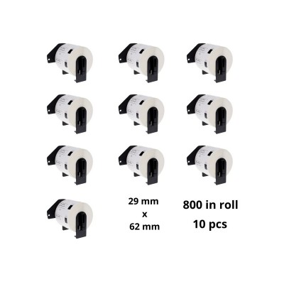 Brother DK-11209 DK11209 29mm x 62mm termopaberist etiketid, tootja Dore, 10 tk