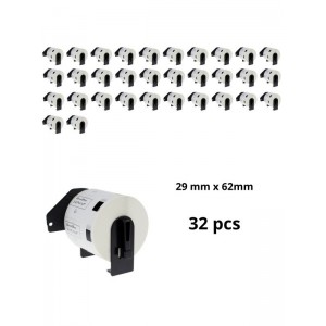 Brother DK-11209 DK11209 29mm x 62mm termopaberist etiketid, tootja Dore, 32 tk