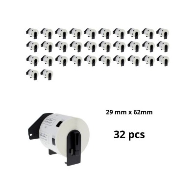 Brother DK-11209 DK11209 29mm x 62mm термоэтикетки, производитель Dore, 32 tk