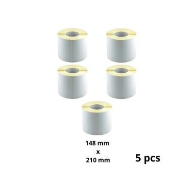 Zebra 148mm x 210mm termopaberist etiketid 76 mm südamikuga, tootja Dore, 5 tk