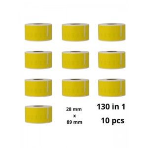 Dymo 99010 S0722370 Yellow etiketi rull Dore analoog komplekt 10 tükki