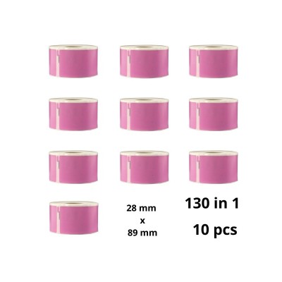 Dymo 99010 S0722370 Pink etiketi rull Dore analoog komplekt 10 tükki