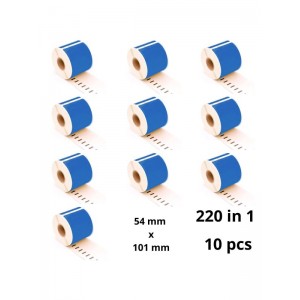 Dymo 99014 S0722430 Blue etiketi rull Dore analoog komplekt 10 tükki