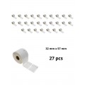 Dymo 11354 S0722540 etiketi rull Dore analoog removable komplekt 27 tükki