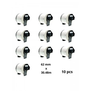 Brother DK-22205 DK22205 62mm x 30480mm термоэтикетки, производитель GROF, 10 tk