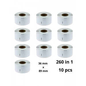 Dymo 99012 S0722400 etiketi rull Dore analoog komplekt 10 tükki
