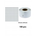 Dymo 99012 S0722400 etiketi rull Dore analoog komplekt 100 tükki