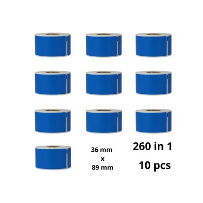 Dymo 99012 Blue S0722400 etiketi rull Dore analoog komplekt 10 tükki
