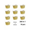 Dymo 99012 Gold S0722400 etiketi rull Dore analoog komplekt 10 tükki