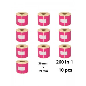 Dymo 99012 Pink S0722400 etiketi rull Dore analoog komplekt 10 tükki