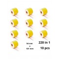 Dymo 99014 S0722430 Yellow etiketi rull Dore analoog komplekt 10 tükki