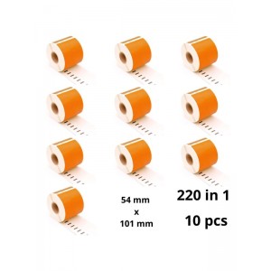 Dymo 99014 S0722430 Orange etiketi rull Dore analoog komplekt 10 tükki