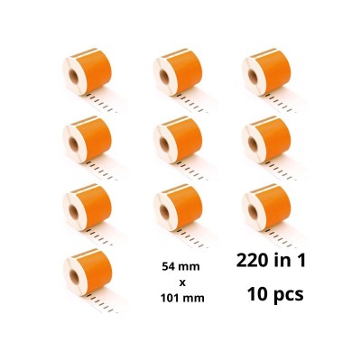 Dymo 99014 S0722430 Orange etiketi rull Dore analoog komplekt 10 tükki