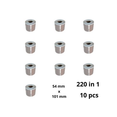 Dymo 99014 S0722430 Silver etiketi rull Dore analoog komplekt 10 tükki