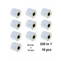 Dymo 99015 S0722440 etiketi rull Dore analoog komplekt 10 tükki