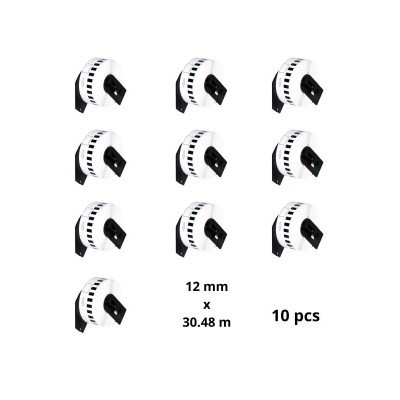Brother DK-22214 DK22214 12mm x 30480mm termopaberist etiketid, tootja Dore, 10 tk