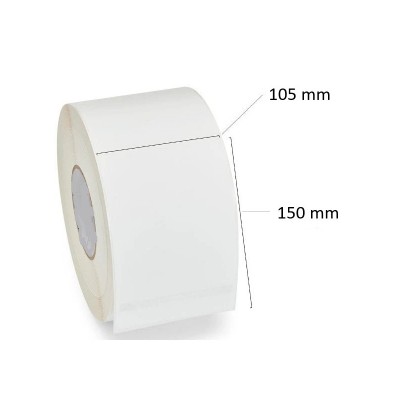 TermoЭтикетки 105mm x 150mm, 76 mm südamik, rull 1000 tk, eemaldatav