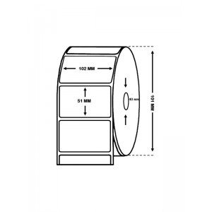 EPSON C33S045539 kõrgläikega etiketirull 102mm x 51mm – 610 etiketid Dore analoog