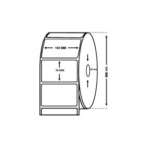 EPSON C33S045540 kõrgläikega etiketirull 102mm x 76mm – 415 etiketid Dore analoog