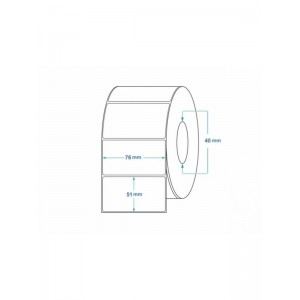 EPSON C33S045542 kõrgläikega etiketirull 76mm x 51mm – 630 etiketid Dore analoog